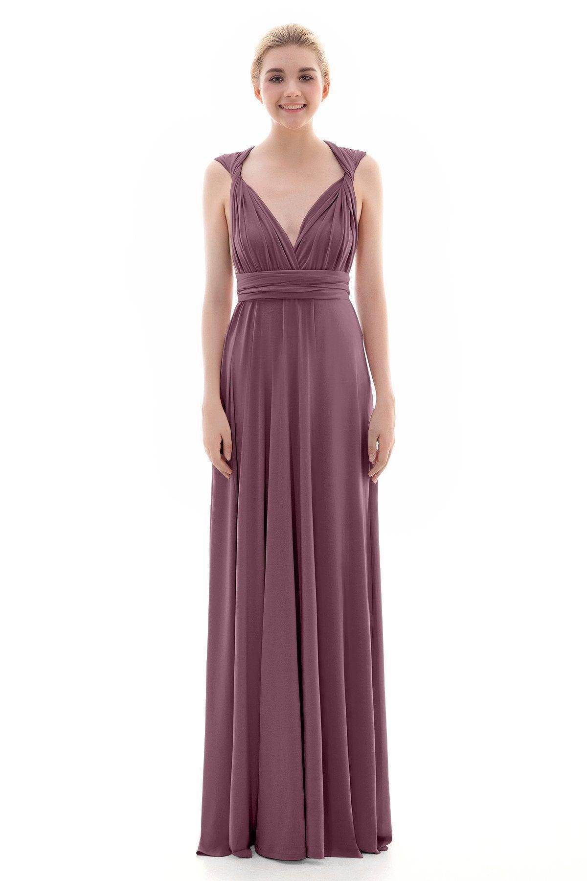 Sheath Floor Length Knitted Bridesmaid Dress COEF16001PS - COCOMELODY